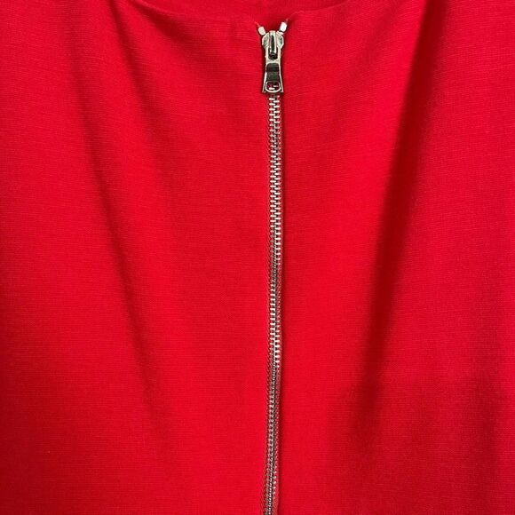 Cut25 by Yigal Azrouël Peplum Red MIDI Dress Size 6 - Picture 5 of 8